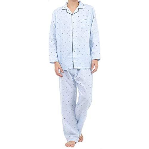 激安ブランド パジャマ ギフツオブブリリアンス メンズ Xl ブルー 冬 冬 長袖 男性 コットン 紳士