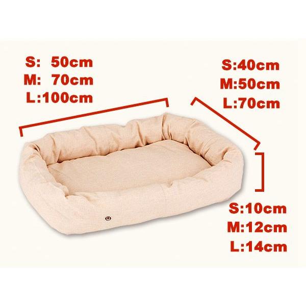 犬 ベッド オーガニックコットン ネルスクエア ベッド 中型犬 ペット Mサイズ |  | 02