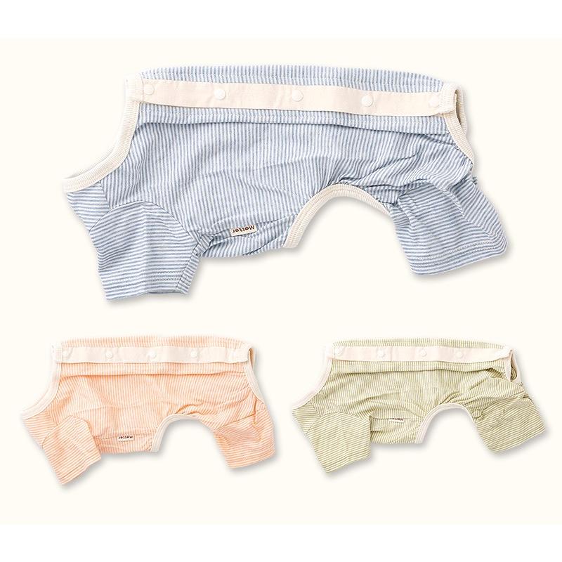 犬服 中型犬 服 オーコット天竺ボーダー 半袖フルスーツ/4-6号 |  | 02