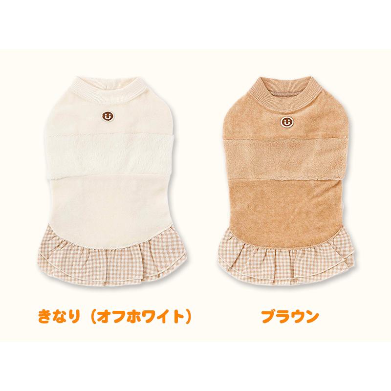 犬服 中型犬 服 ベロアｘボア切替ノースリーブワンピース/4-6号 |  | 01