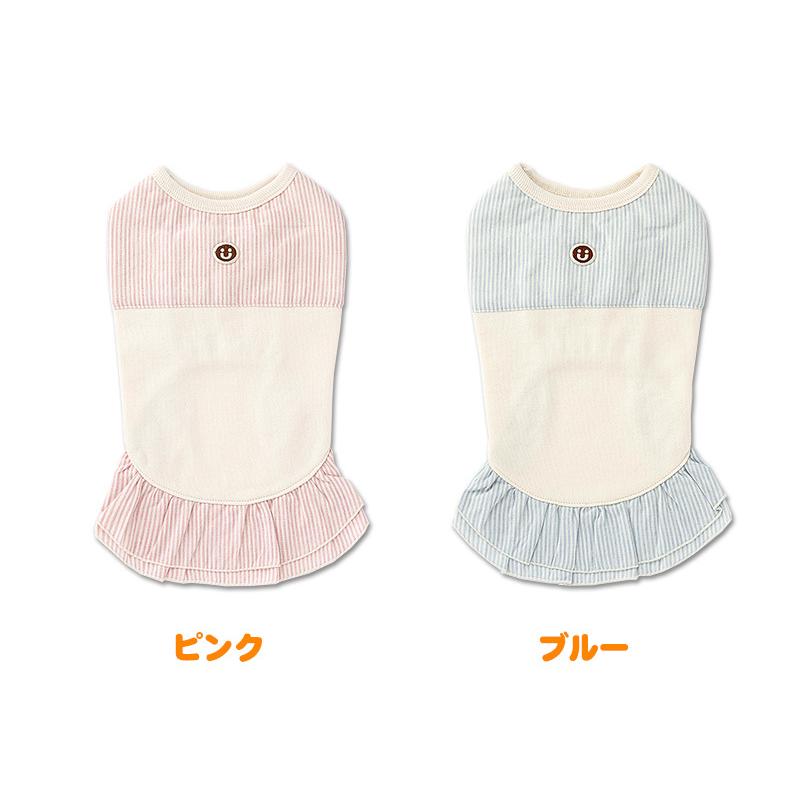 犬服 中型犬 服 ミニ裏毛起毛配色ノースリーブワンピース/4-6号 |  | 01