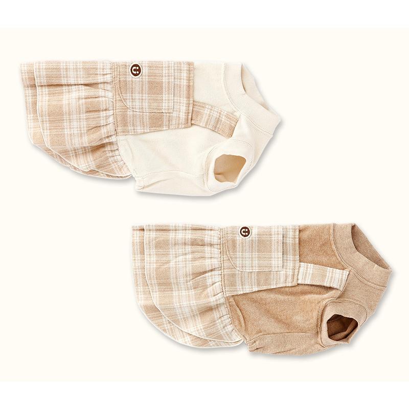 犬服 中型犬 服 ベロア×チェックジャンパースカート/4-6号 |  | 02