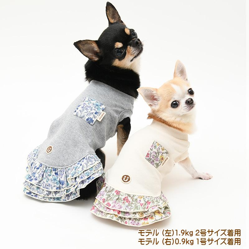 犬服 小型犬 服 スムース花柄ポケット ノースリーブワンピース/1-3号 |  | 03