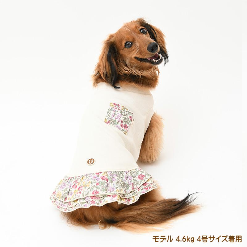 犬服 小型犬 服 スムース花柄ポケット ノースリーブワンピース/1-3号 |  | 04