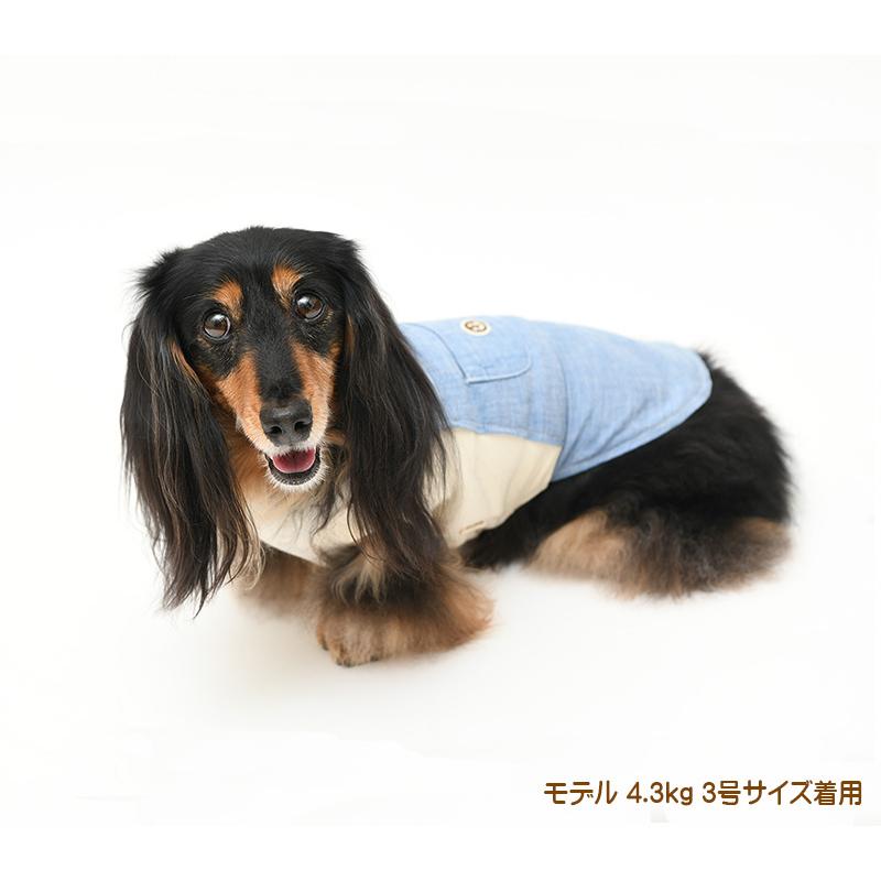 犬服 大型犬 服 ミニ裏毛起毛デニムオーバーオール/7-9号 |  | 04