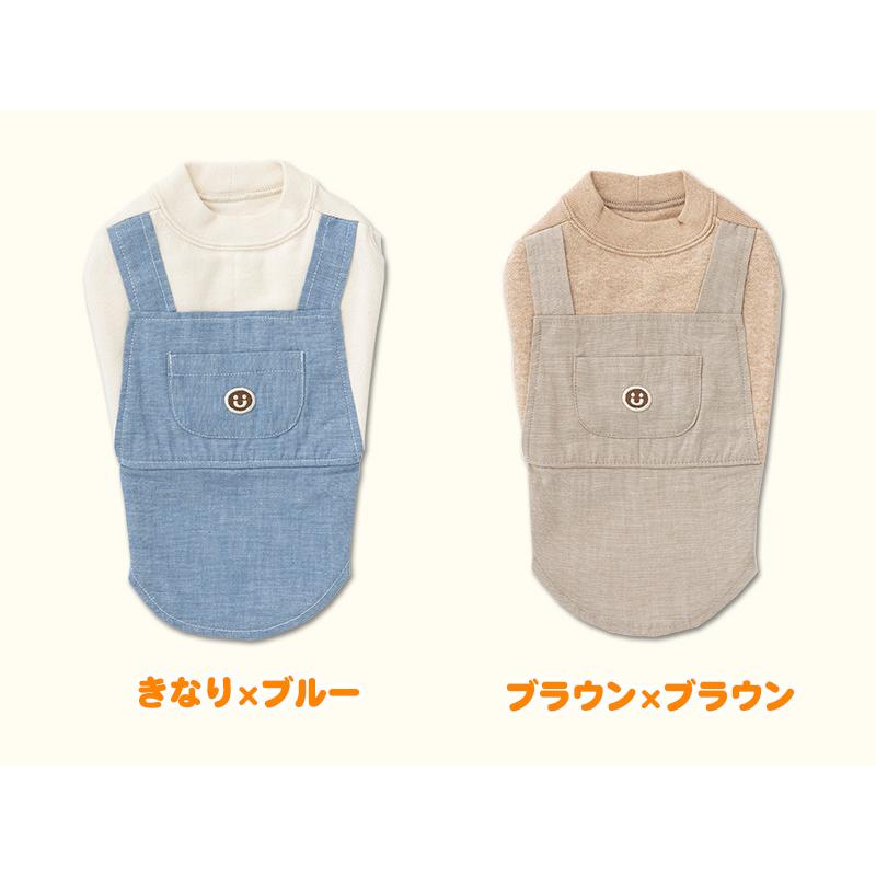 犬服 中型犬 服 ミニ裏毛起毛デニムオーバーオール/4-6号 |  | 01