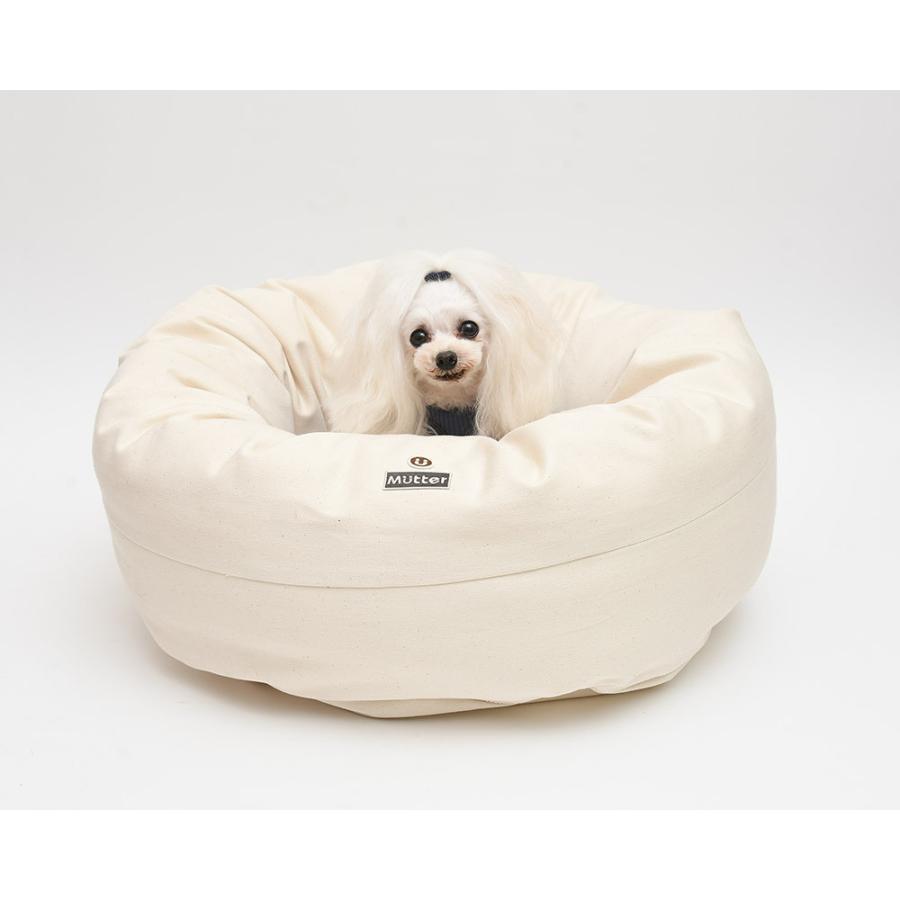 犬ベッド デニムドーナツベッド Sサイズ : オーガニックコットンの