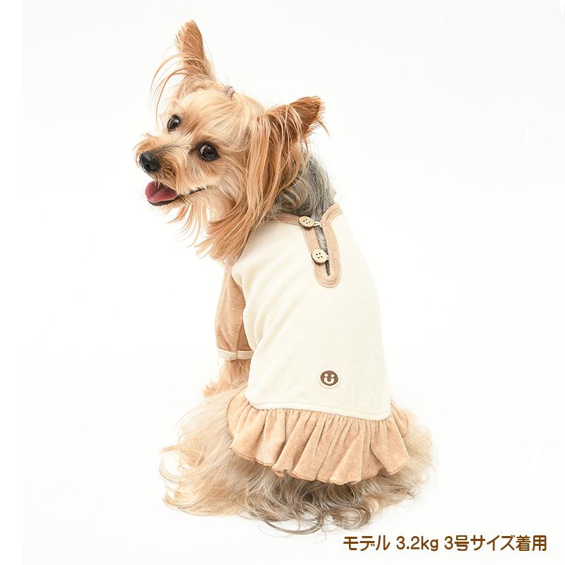 犬服 大型犬 服 ベロアヘンリーネック半袖ワンピース/7-9号 秋 冬 |  | 07