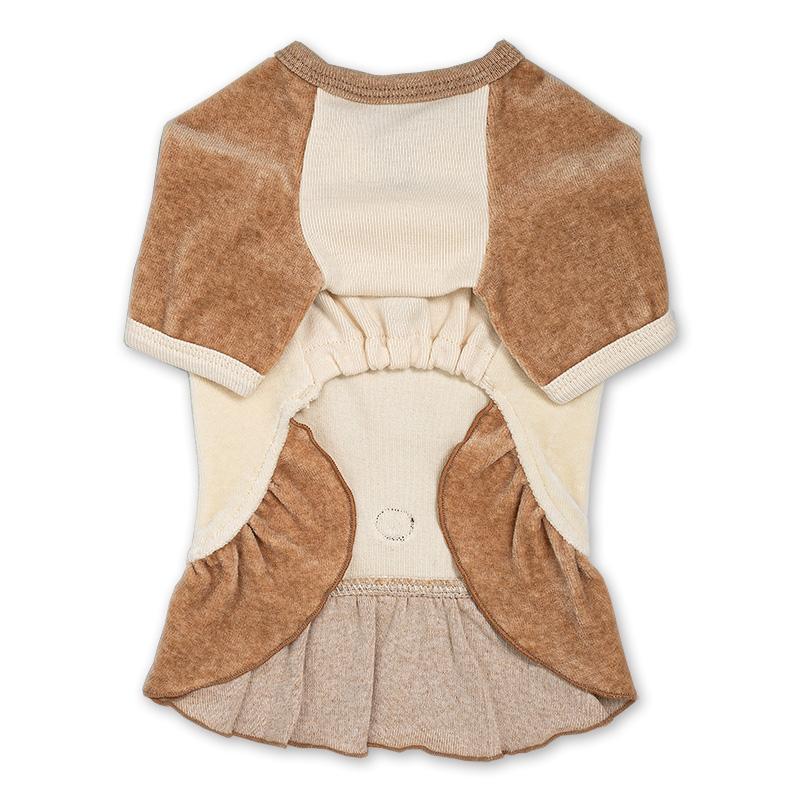 犬服 中型犬 服 ベロアヘンリーネック半袖ワンピース/4-6号 秋 冬 |  | 04