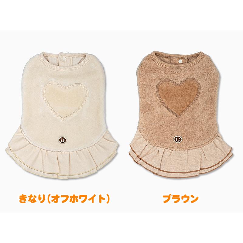 犬服 中型犬 服 ボアハートノースリーブワンピース/4-6号 秋 冬 |  | 01