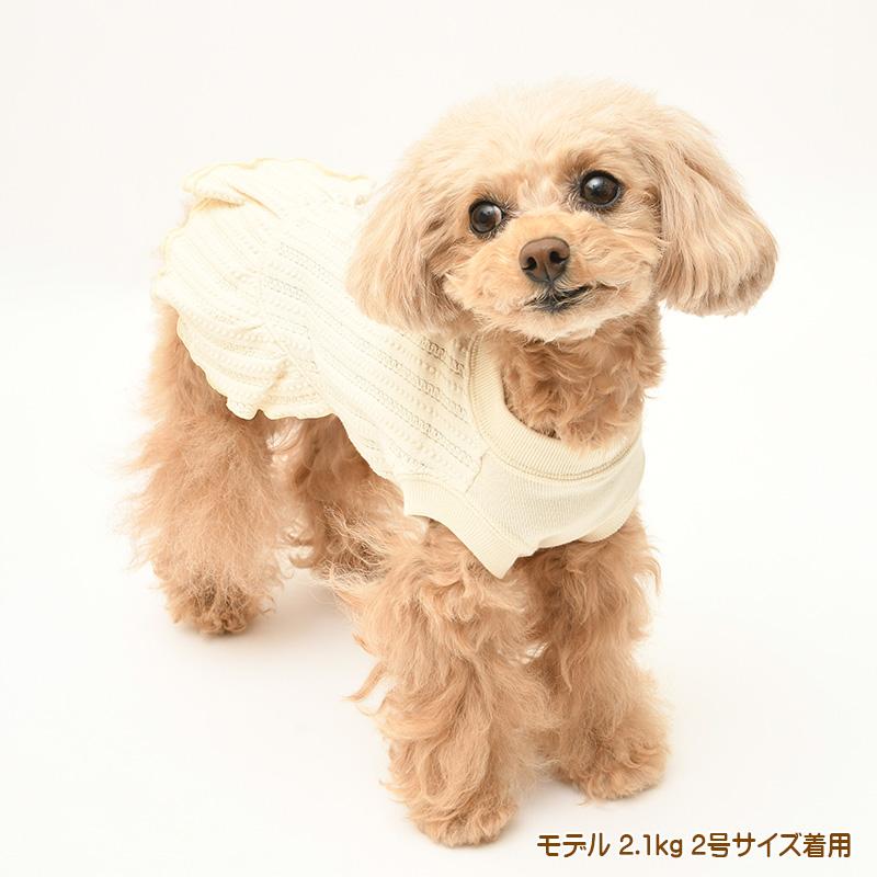 犬服 中型犬 服 レーシーニットノースリーブワンピース/4-6号　春夏 |  | 06