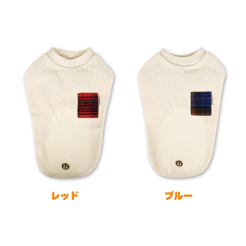犬服 大型犬 服 ベロアｘチェックポケットTee/7-9号 秋 冬 |  | 01