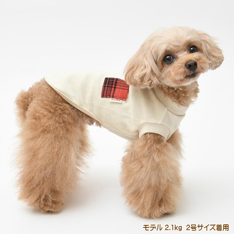 犬服 大型犬 服 ベロアｘチェックポケットTee/7-9号 秋 冬 |  | 05