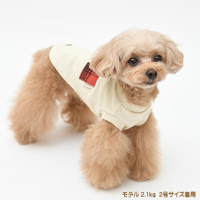 犬服 大型犬 服 ベロアｘチェックポケットTee/7-9号 秋 冬 |  | 07