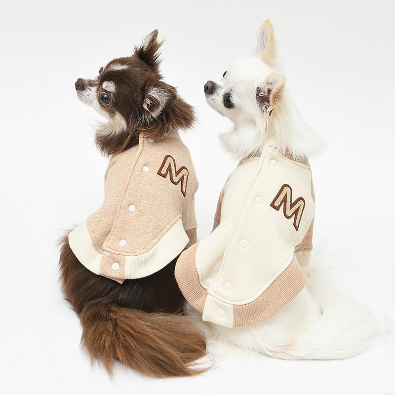 犬服 小型犬 服 ミニ裏毛起毛ワッペンスタジャン/1-3号 秋 冬 |  | 06