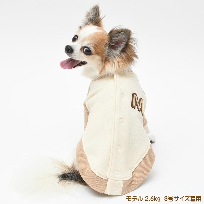 犬服 小型犬 服 ミニ裏毛起毛ワッペンスタジャン/1-3号 秋 冬 |  | 08