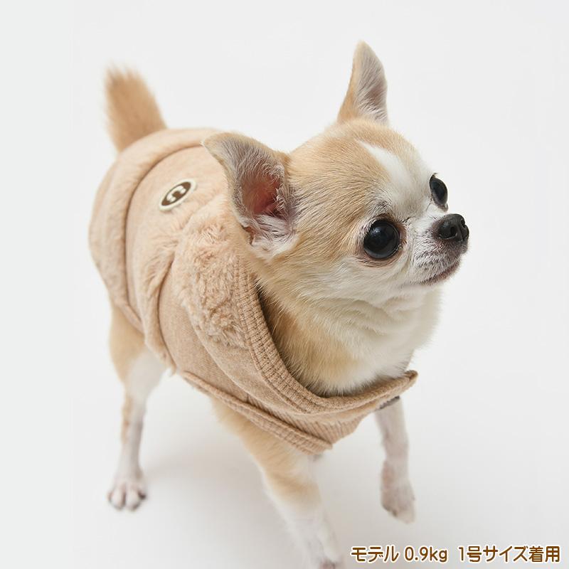 犬服 中型犬 服 ミニ裏毛起毛ｘボア切替パーカー/4-6号 秋 冬 |  | 06