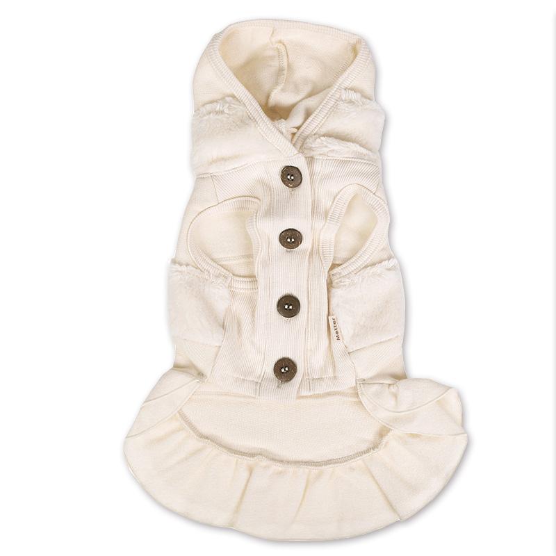 犬服 大型犬 服 ミニ裏毛起毛ｘボア切替パーカーワンピース/7-9号 秋 冬 |  | 03