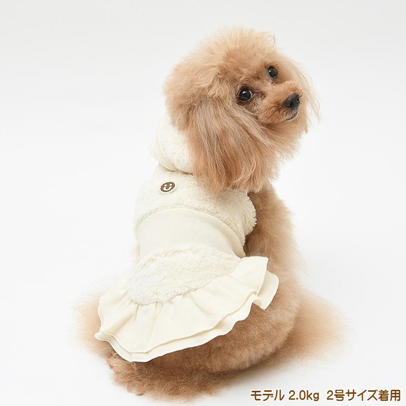 犬服 中型犬 服 ミニ裏毛起毛ｘボア切替パーカーワンピース/4-6号 秋 冬 |  | 06
