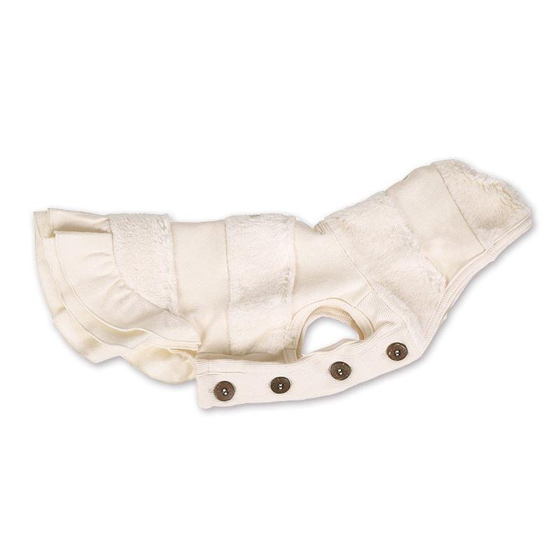 犬服 小型犬 服 ミニ裏毛起毛ｘボア切替パーカーワンピース/1-3号 秋 冬 |  | 02