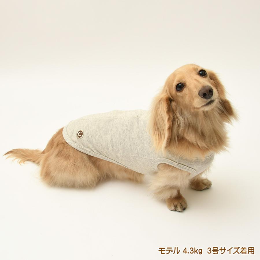 犬服 大型犬 服 オーコットガーゼベア天竺背中開きノースリーブ/7-9号