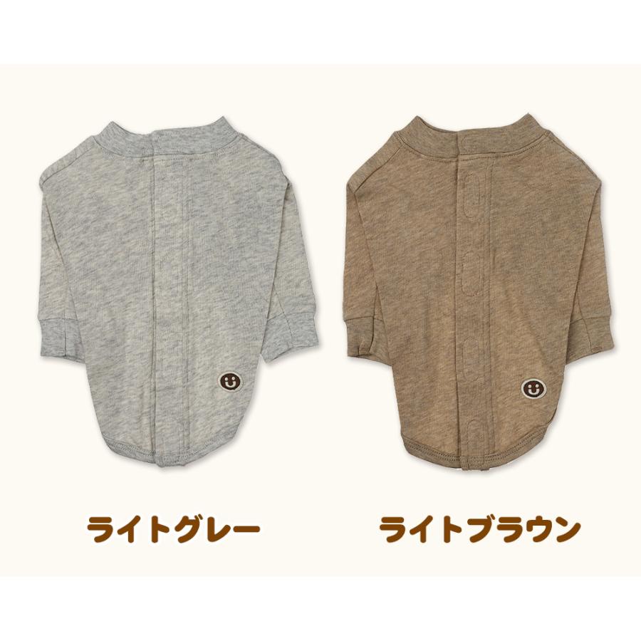 犬服 小型犬 服 ガーゼベア天竺背中開き長袖Tee/1-3号 春 夏 |  | 01
