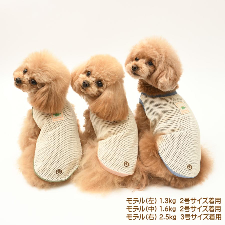 犬服 小型犬 服 ラッセルメッシュバイカラーノースリーブ/1-3号 春 夏 |  | 05