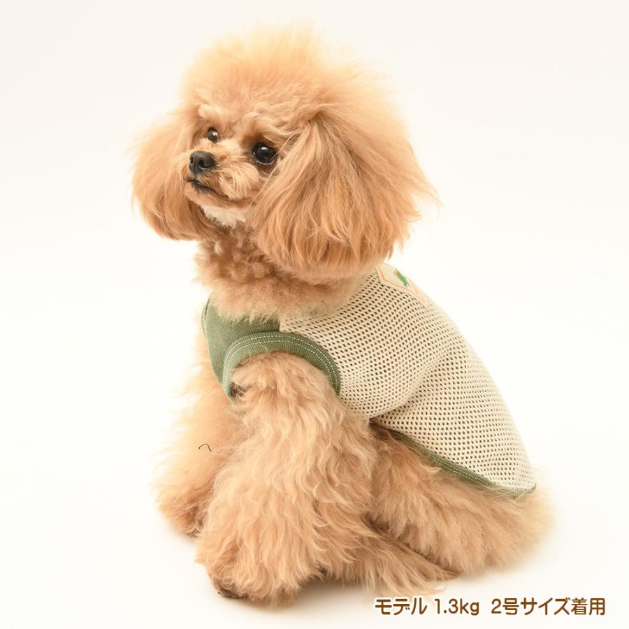 犬服 小型犬 服 ラッセルメッシュバイカラーノースリーブ/1-3号 春 夏 |  | 07