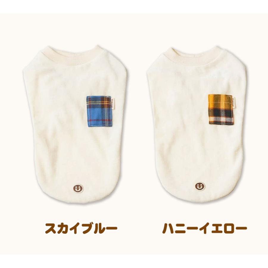 犬服 大型犬 服 ベロアｘチェックポケットTee/7-9号 秋 冬 |  | 01