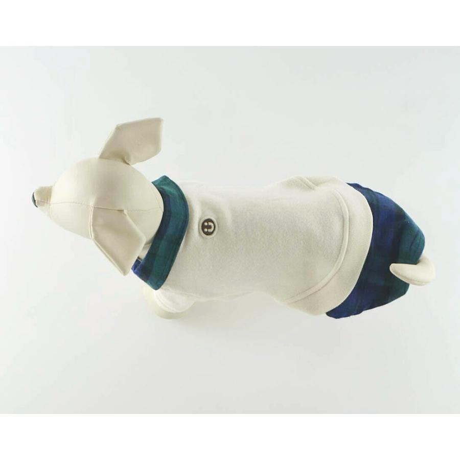 犬服 小型犬 服 カシミール起毛ｘチェックレイヤード風Tee/1-3号 秋 冬 |  | 06