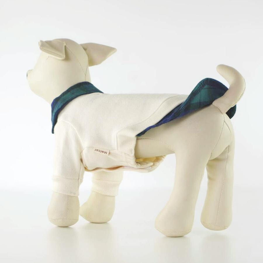 犬服 小型犬 服 カシミール起毛ｘチェックレイヤード風Tee/1-3号 秋 冬 |  | 07