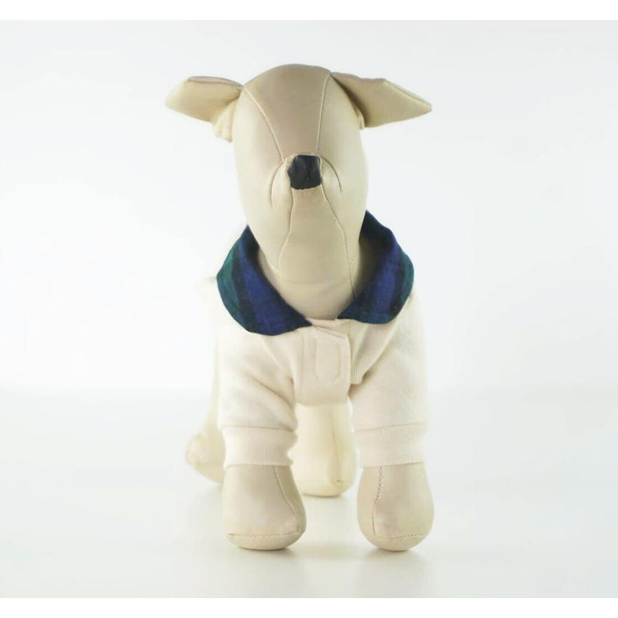 犬服 小型犬 服 カシミール起毛ｘチェックレイヤード風Tee/1-3号 秋 冬 |  | 08