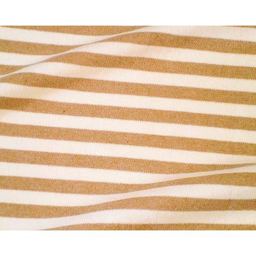 オーガニックコットン生地(スムース9mmボーダー)ブラウン |  | 01