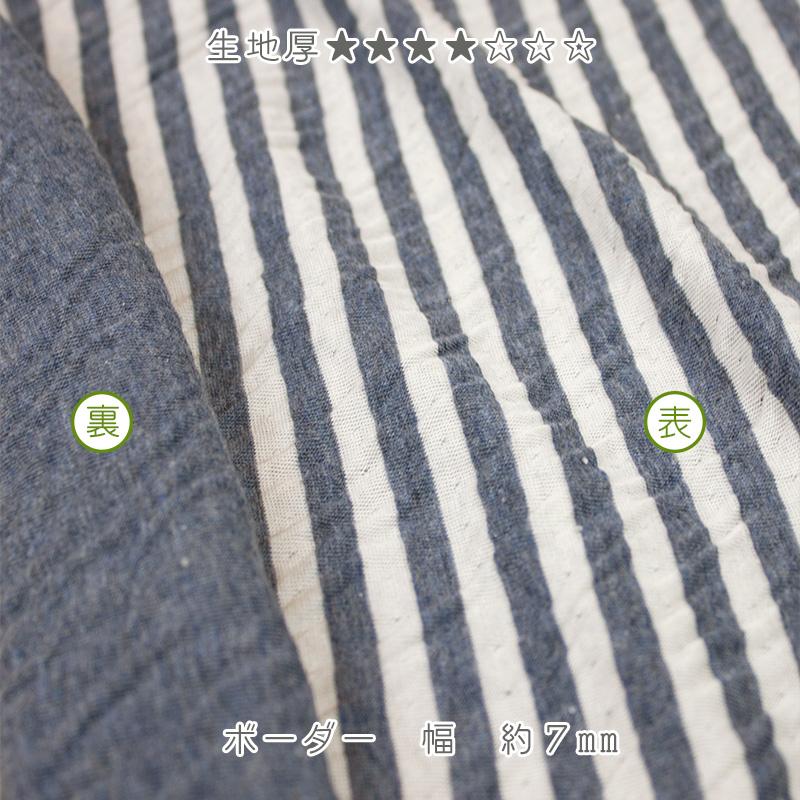 オーガニックコットン 生地オーコット 接結ボーダー |  | 02