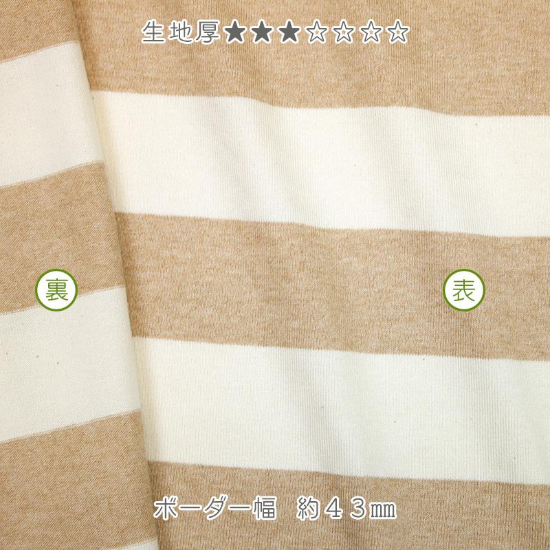オーガニックコットン 生地30/2天竺 太ボーダー |  | 02