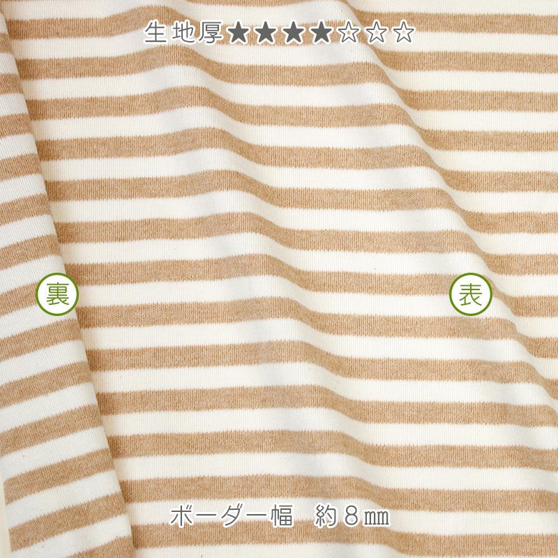 オーガニックコットン 生地スムースボーダー |  | 02