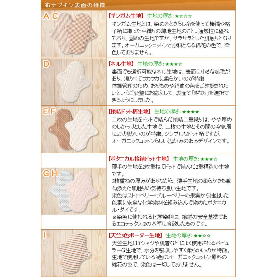 布ナプキン オーガニックコットン ライナー レギュラーライナー（厚さ普通） 生理用ナプキン  昼用 綿 尿漏れ 人気 日本製 |  | 03