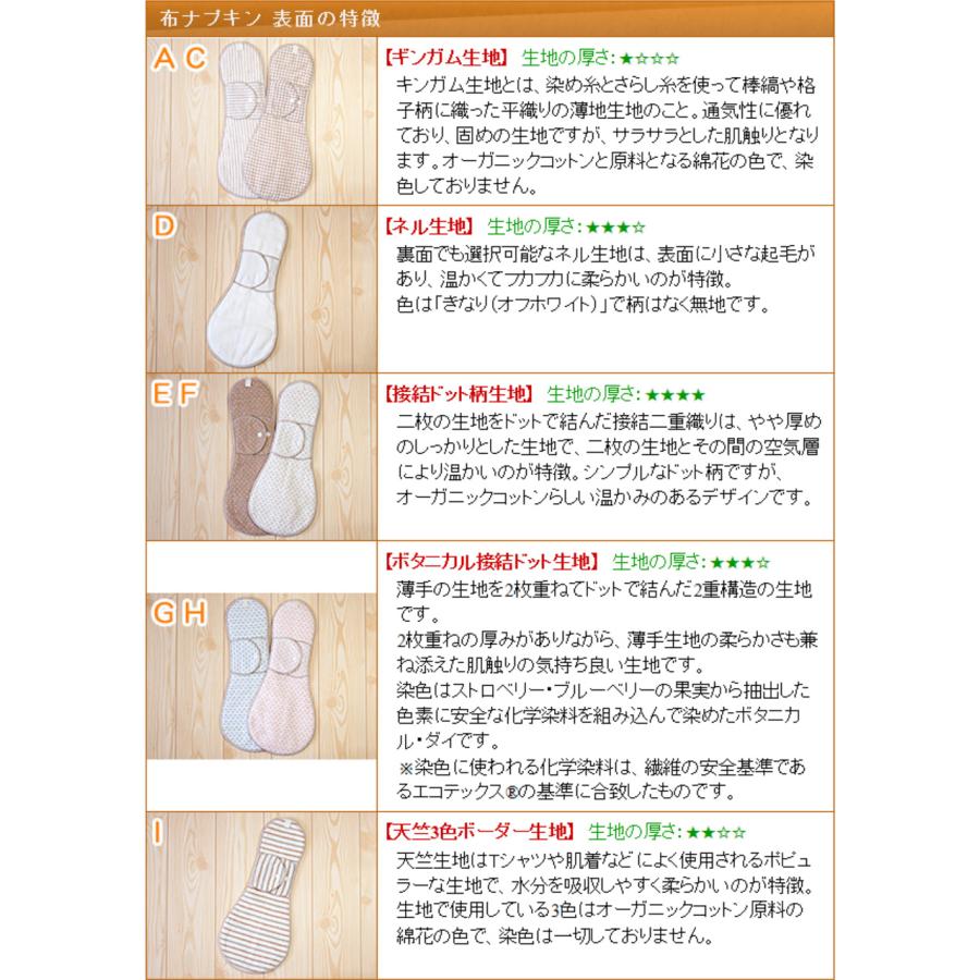 布ナプキン オーガニックコットン ホルダータイプ 夜用サイズ（厚さ