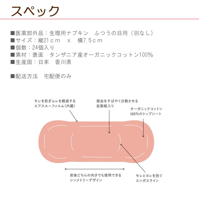 シシフィーユ サニタリーパッド 21cm 24枚入り 普通の日 羽根無し オーガニックコットン 使い捨て ノンケミカル ナプキン |  | 02