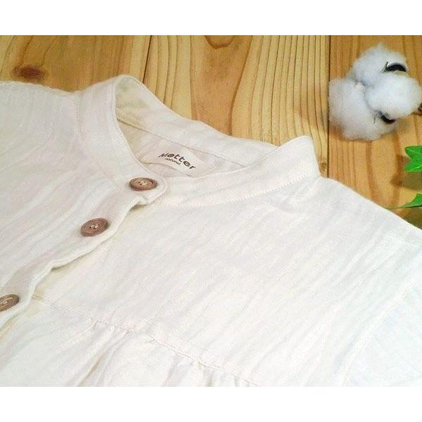 レディース パジャマ オーガニックコットン 2重ガーゼ7分袖スタンドカラーパジャマ |  | 02