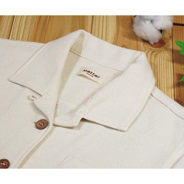 レディース パジャマ オーガニックコットン ワッフルベーシック長袖パジャマ(きなり) |  | 03