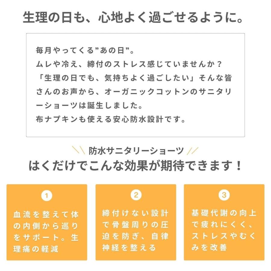 レディース下着 オーコットベア天竺防水サニタリーショーツ Lady's Shorts |  | 09