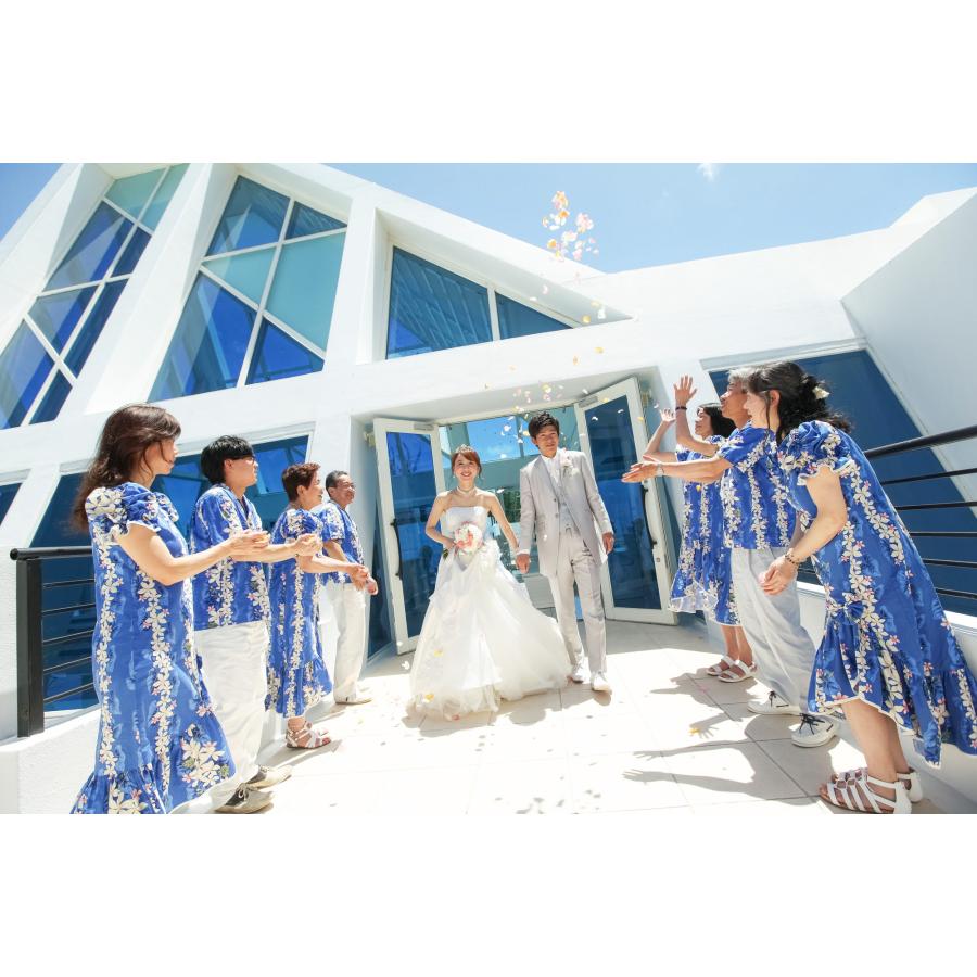 ムームー ハワイ 結婚式 ゲスト衣装 TypeB (全4色）かりゆし