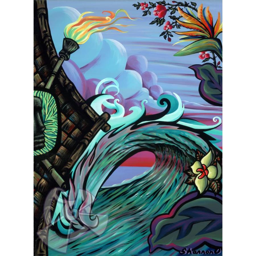 ハワイのサーフアート絵画 Tiki Summer （8