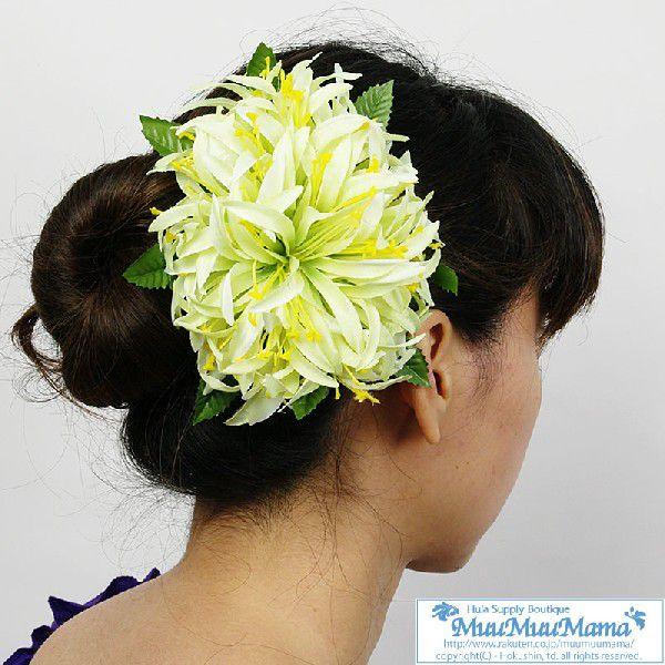 フラダンス ヘアクリップ 舞台衣装 ラージスパイダーリリィ 髪飾り