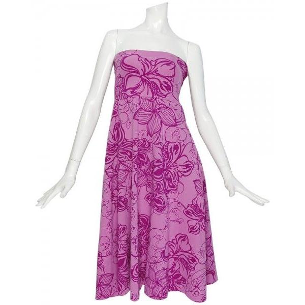 即納特典付き フラダンサーに大人気なハワイ柄オリジナル生地使用の総柄2wayベアトップドレス 兼マキシスカート ハイビスカス プルメリア ピンク アウトレット送料無料 Www Technet 21 Org