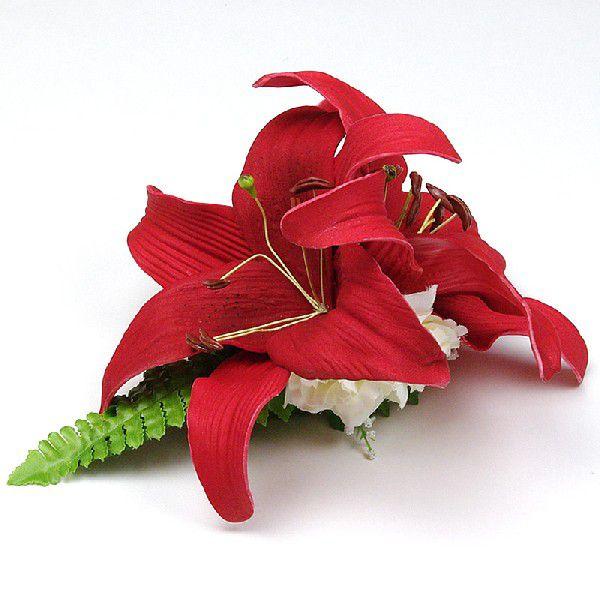 新生活 カサブランカ ヘアクリップ 赤 ウレタン Materialworldblog Com