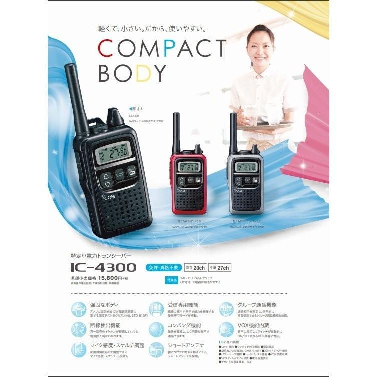 ICOM トランシーバー IC-4300 レッド 無線機 : インカムショップ