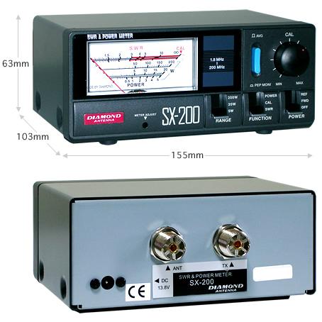 第一電波工業 SX200 ダイヤモンド 通過形SWR・パワー計(1.8 第一電波工業 SX200 ダイヤモンド 通過形SWR・パワー計(1.8