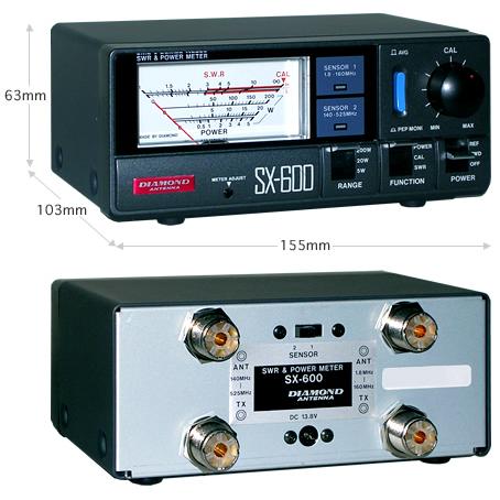 第一電波工業 SX600 ダイヤモンド 通過形SWR・パワー計(1.8〜525MHz・2